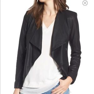 BB Dakota Brycen leather drape front jacket